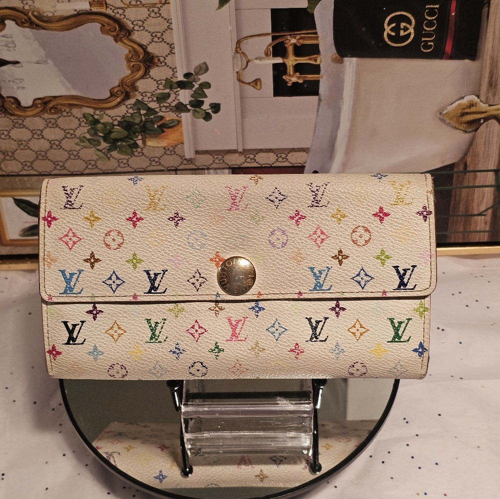 Louis Vuitton Multicolored Murakami Monogram Leather  Wallet